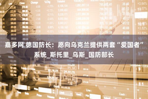 嘉多网 德国防长：愿向乌克兰提供两套“爱国者”系统_斯托里_乌斯_国防部长